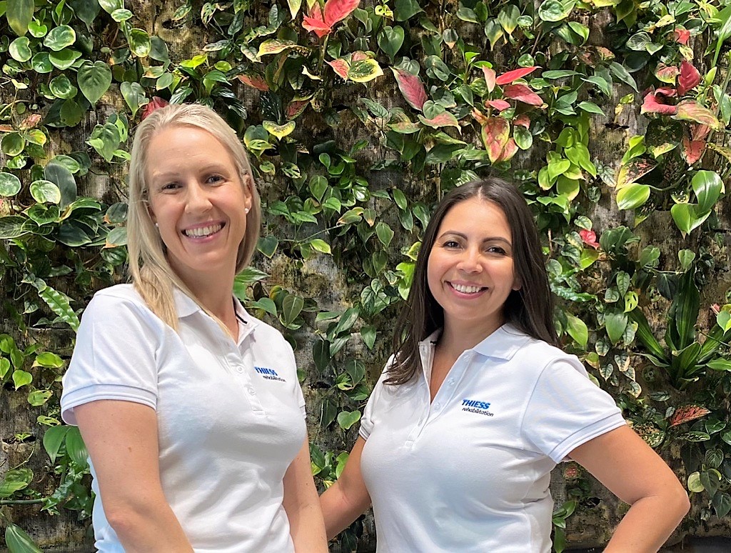 Rhianna Goodwin, Senior Specialist – Thiess Rehabilitation and Carolina Araya, Executive Assistant - Growth & Strategy, working from our Brisbane office. 